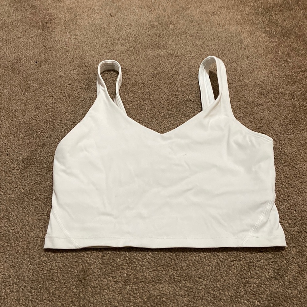 2/$20 Cropped White Workout Top - Lulu Align Tank Dupe